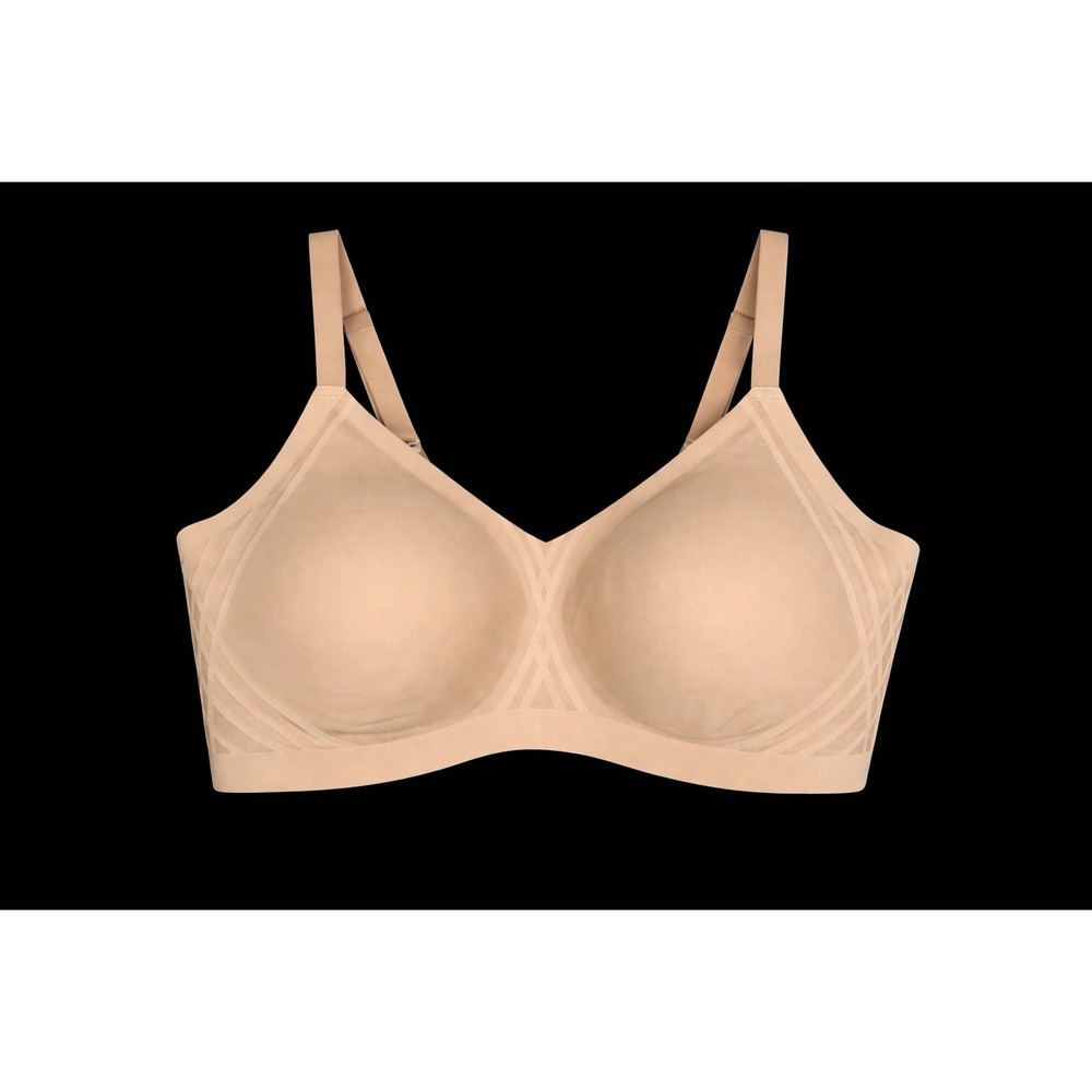 Honeylove Silhouette Wireless Bra 2X 42 C/D Sand Beige Smoothing Convertible